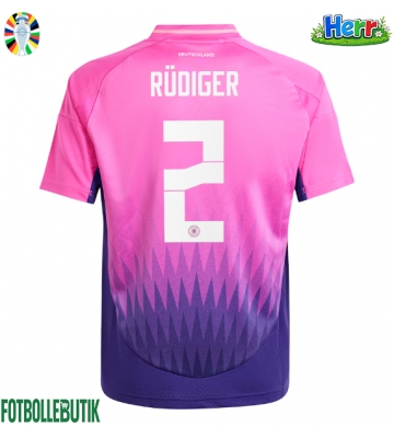 Tyskland Antonio Rudiger #2 Bortatröja EM 2024 Kortärmad